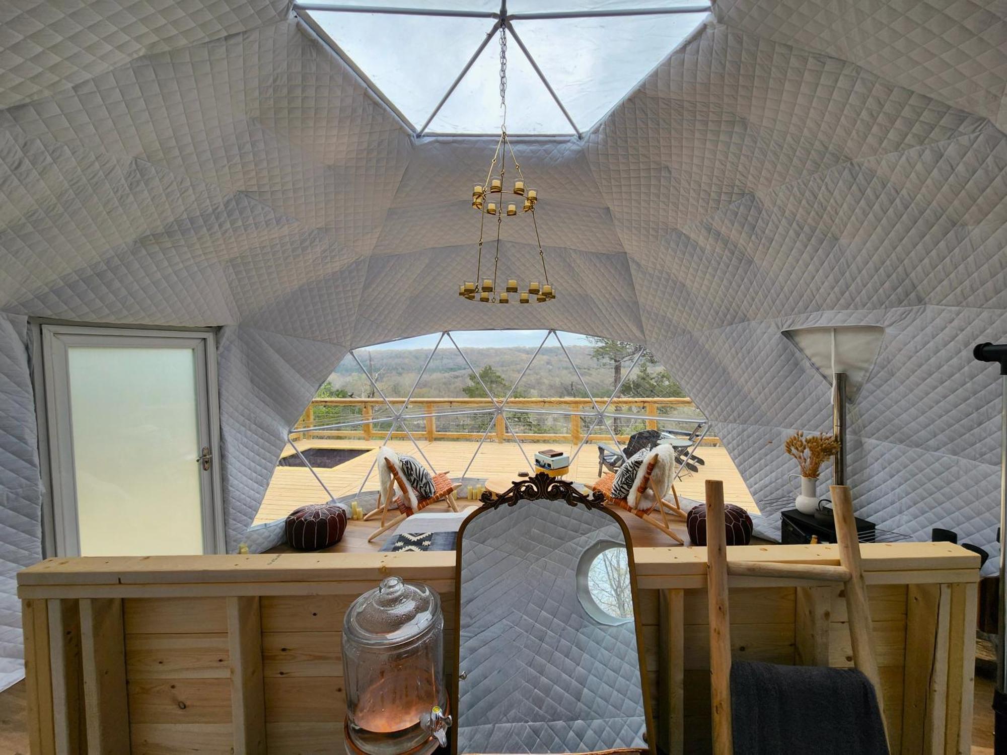 Luxury tent New River View Cliff Dome Glamping @ White River, Minutes To Fishing, Hikes! Cotter